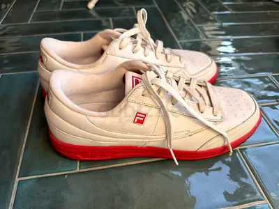 White FILA casual sneakers, lightly used, size available