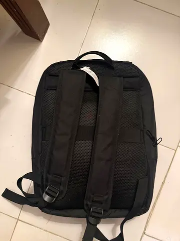 Simple black backpack — good condition