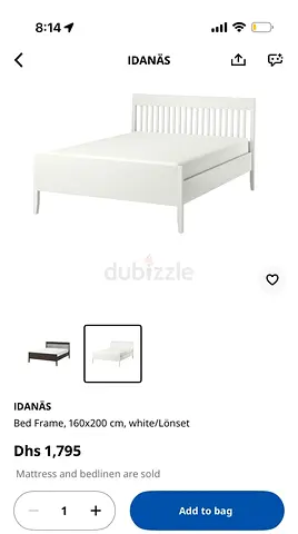 White Wooden Bedside Table / Nightstand with Drawer