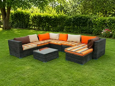 8-Seater Garden Furniture Set Large seating capacity for 8 people Heavy-duty weatherproof constructi