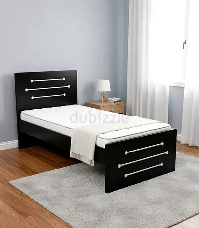 new Single size bed Black with mattress good Quality single bed kids bed