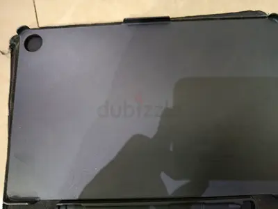 Tablet with black protective folio case - good working condition only minor crack in the front