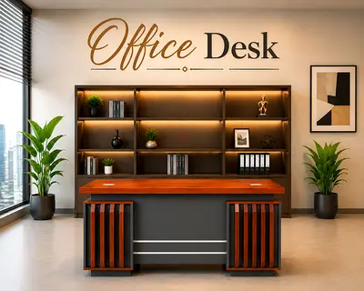 Modern Office Table with Lockable Drawers – Wooden Office Desk with Storage For UAE Offices