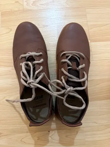 Caterpillar Brown leather lace-up shoes, gently used, size visible inside