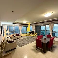 With a sea view. Luxurious two-bedroom apartment with a living room and balcony. Ajman Corniche. Ful