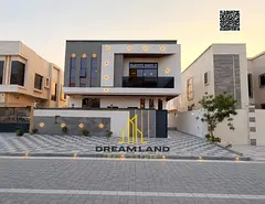 Villa for sale in Ajman | Al Helio 2 area | 5 bedrooms, majlis, hall, maid's room and roof | Freehol