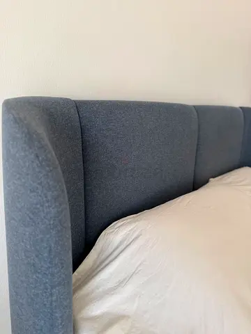 Upholstered Blue Fabric Bed 180x200cm and matress