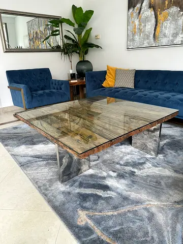 Marina Home coffee table wood and glass