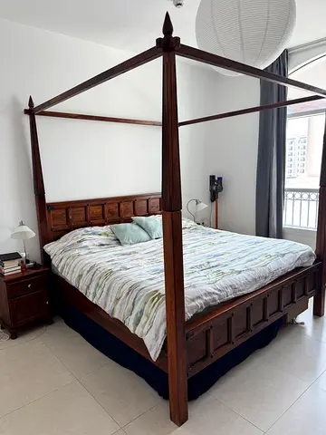 Wooden bed frame