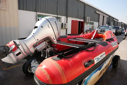 Rescue Boat Honda 20HP Outboard Engine - Ready for Use