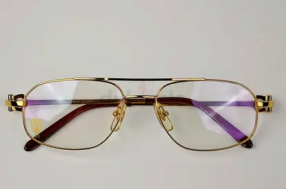 Cartier Eyeglasses Made in France 22k gold-plated