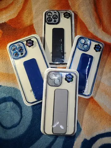 iPhone cases with built-in kickstand and camera protector (brand new with seal packaging)