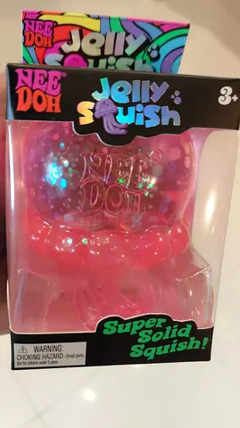 Needoh Neon Pink Jelly Squish Super Solid Squish - New in Box
