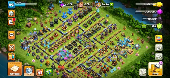 Clash of Clans account with high-level village (screenshots included).    Account for sale