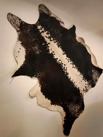 Genuine Cowhide Rug - Black  White Large Hide