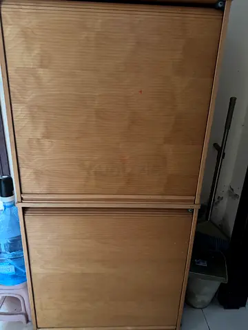 URGENT SALE SHOE RACK  MULTIPULE USE Light wood sliding-door wardrobe / storage cabinet