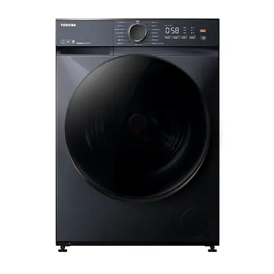 Toshiba 8 Kg Front Load Washer, Fully Automatic Inverter Motor, Stainless Steel, Color Morandi Grey