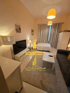 Luxury second occupied studio fully furnished with semi-separate kitchen and balcony ✨ Ajman Al Nu