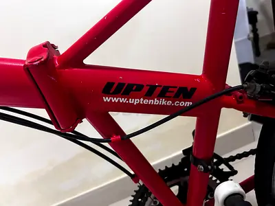 Upten red folding/compact bike - used, good condition
