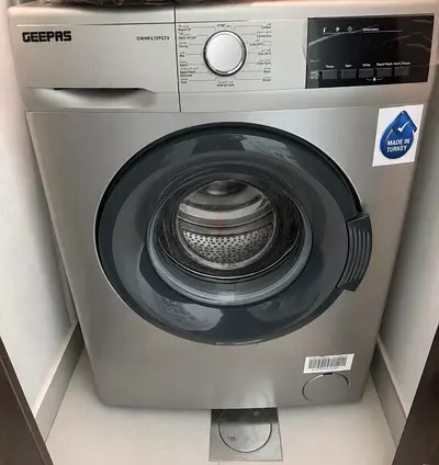 Geepas Front Load Washing Machine - 7kg, Silver, Made in Turkey