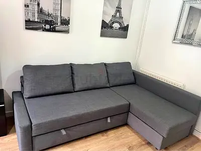 IKEA Gray FRIHETEN L Shape Sofa 204 x 140 cm