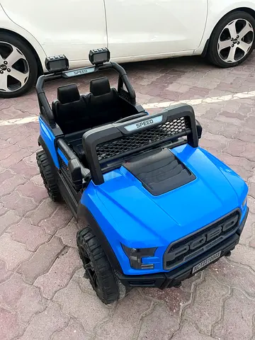 Kids Electric Ride-On 2-Seater Blue Off-Road Toy Car