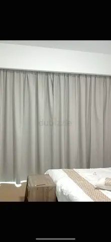 Light grey blackout curtains - single panel set (bedroom)