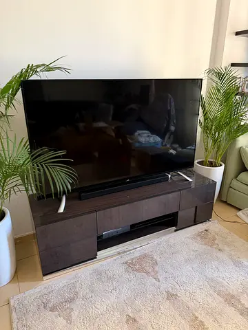 Modern Dark Wood TV Stand