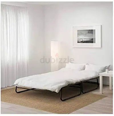 Foldable Guest Bed / Single Metal Frame with Mattress (Light Use)