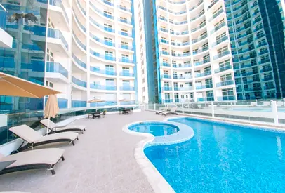Furnished apartment in Al Waha Tower with one bedroom and living room fully equipped, two bathrooms