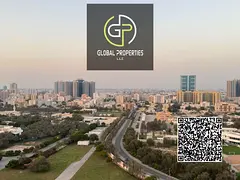 Open view 1 bed room hall available for rent in city tower Ajman