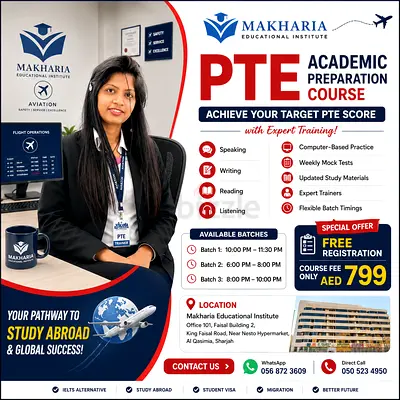 PTE Academic Preparation Sharjah – Score 79+ | AED 799 Only