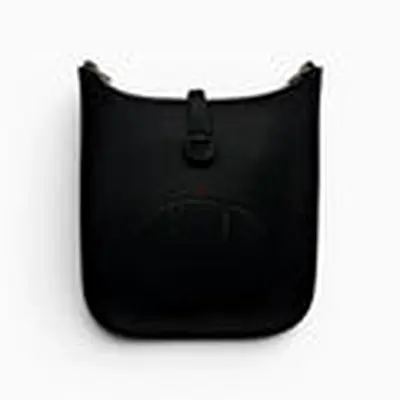AUTHENTIC HERMÈS EVELYNE TPM BLACK CLEMENCE LEATHER GOLD HARDWARE