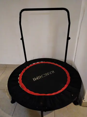 Mini fitness trampoline with adjustable handle - good condition