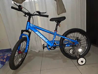 Blue 16-inch Kids Bicycle with Training Wheels - Good Condition