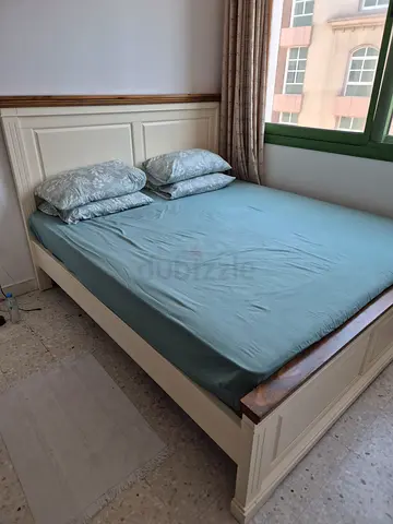 Solid wood Super King size frame with Medical Mattress - white finish