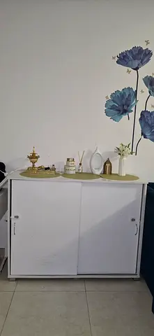 White Two Door Storage Cabinet