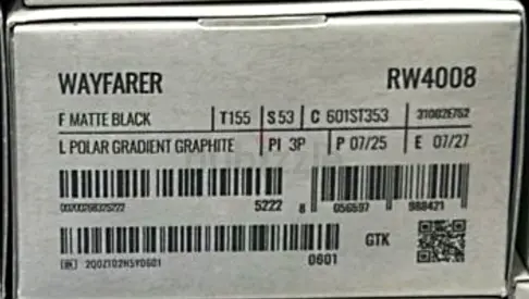 Brand New Ray-Ban Wayfarer RW4008 Polar Gradient Graphite (Matte Black)