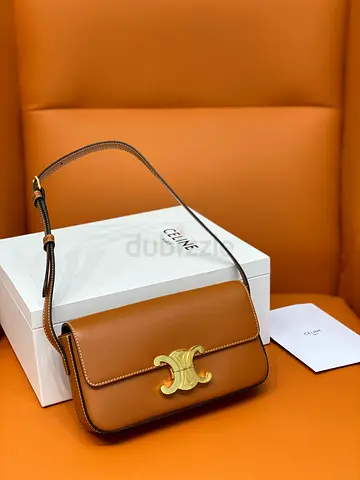 Celine Claude Shoulder Bag in Brown Calfskin