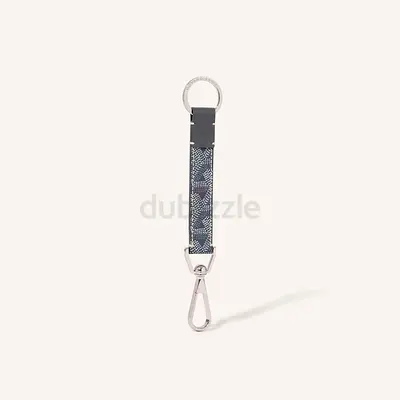 Goyard Leather key strap keychain with metal clasp