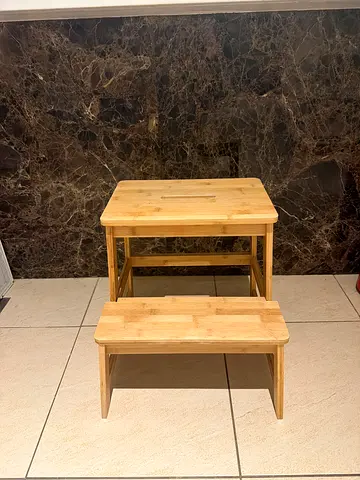 Solid Wood ladder stool - Light Oak Finish