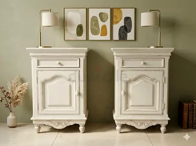 French romance solid wood nightstand