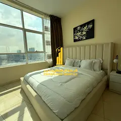 Luxury apartment, first occupancy, one bedroom and living room, fully furnished with brand new, very
