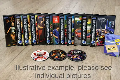 Sega Saturn Premium Game Bundle – 12 Games + Action Replay