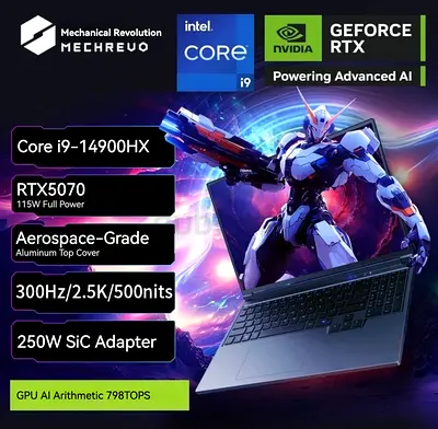【NEW】Mechrevo Epoch X Intel i9-14900HX RTX 5070 32GB DDR5 1TB SSD 300Hz 2560*1600