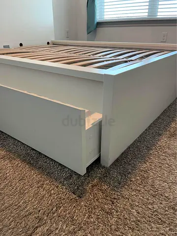 IKEA Malm queen size bed frame with mattress - perfect condition