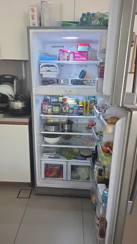 Samsung Side-by-Side Refrigerator - Good Working Condition, Clean Interior