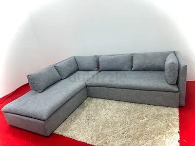 Selling pottery barn grey color lshape sofa
