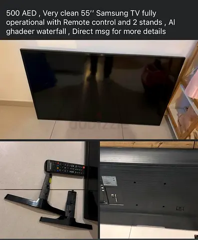 49” Samsung LED TV - Good Condition with Remote  Stands