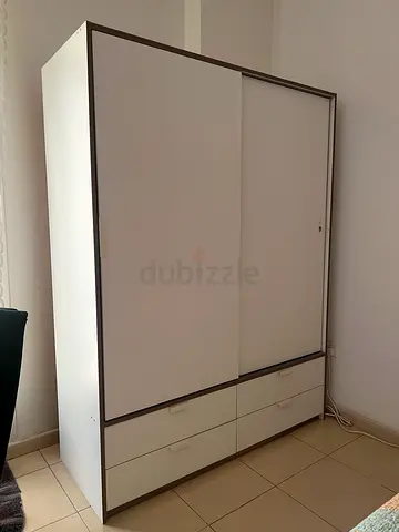 IKEA wardrobe double sliding doors with 4 drawers